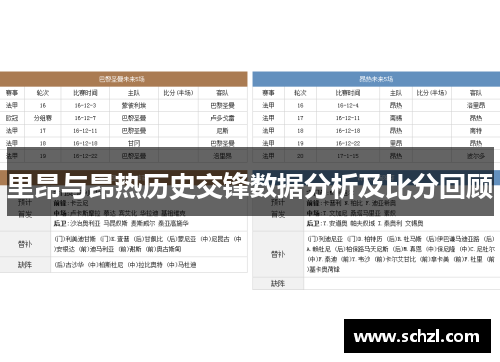 里昂与昂热历史交锋数据分析及比分回顾
